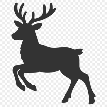 Illustration of a reindeer against a white background, suitable for commercial or personal use in various design projects.