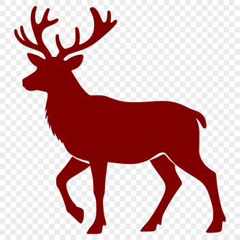 A simple silhouette vector illustration of a reindeer, suitable for commercial or personal use.