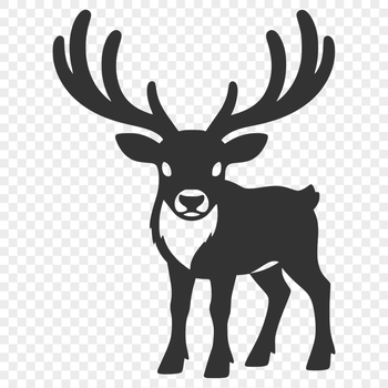A digital illustration of a reindeer, suitable for cutting machine projects.