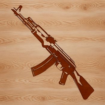 A detailed illustration of a rifle, designed as a scalable vector graphic.