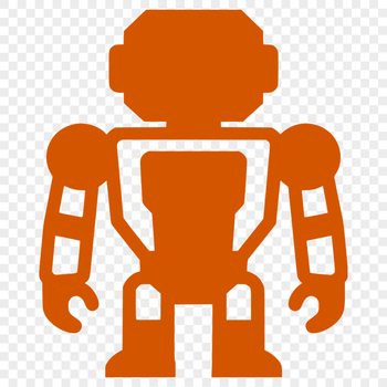 A futuristic robot designed as vector art for digital cutting and engraving.