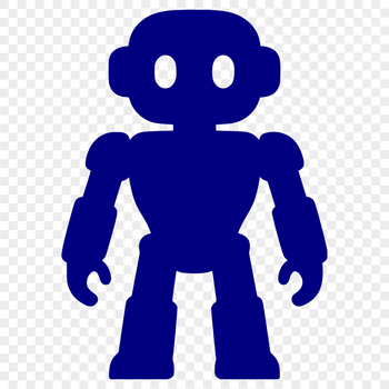 A futuristic sci-fi style robot illustration, suitable for vector art projects.