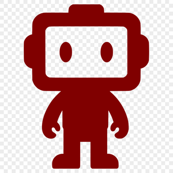 A stylized robot illustration suitable for commercial use, ideal for cutting machines like Cricut or laser cutters.