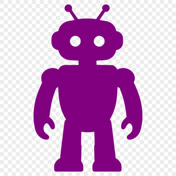 A digital illustration of a futuristic robot in vector format for commercial or personal use.