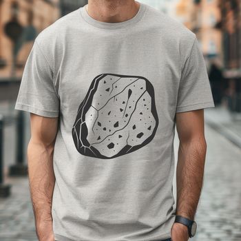 A 2D representation of a rock in vector format.