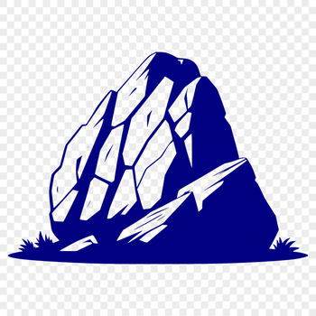 A high-resolution vector graphic illustration of a rock, ideal for use in various design projects.