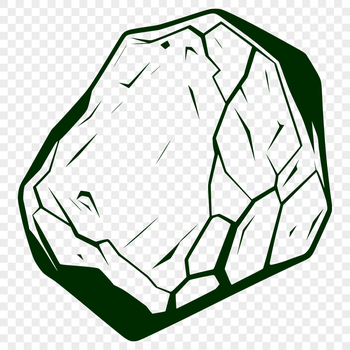 A graphic representation of a stone object, created as a scalable vector graphic (SVG).