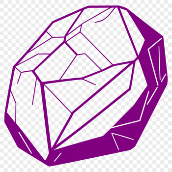 A simple digital illustration of a rock in vector format.