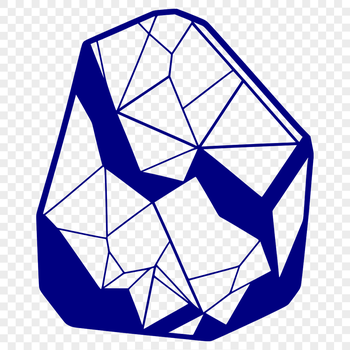 A 2D illustration of a rock in various formats including SVG and PDF, suitable for cutting machines like Cricut.