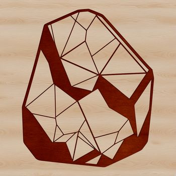 A digital illustration of a rock in vector format, suitable for cutting machines like Cricut.