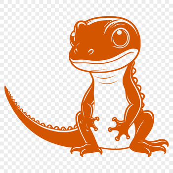 An SVG graphic representation of a salamander with intricate details.
