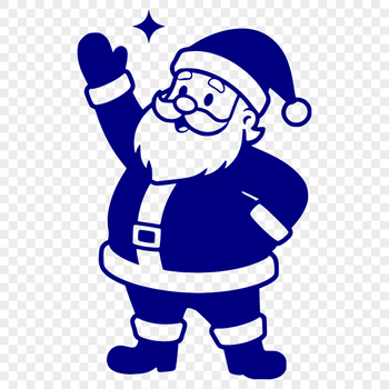 A classic illustration of Santa Claus in his traditional festive attire, suitable for various applications.