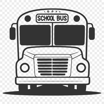 A simple school bus illustration in vector format, ideal for educational themes.
