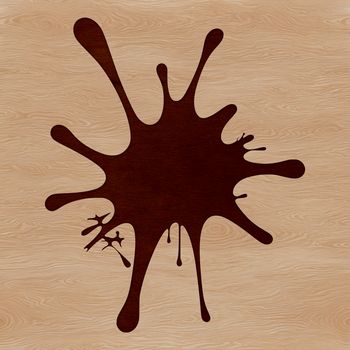 A stylized illustration of a splat shape with textured details, suitable for vector design and cutting machines like Cricut.