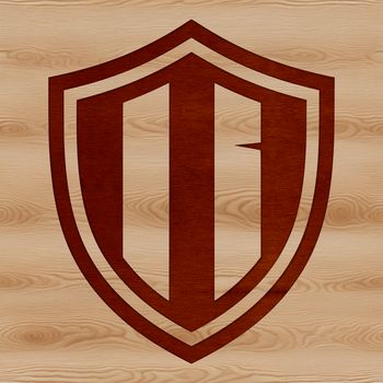 A metallic shield design created as a vector graphic, suitable for various cutting machines and laser cutters.