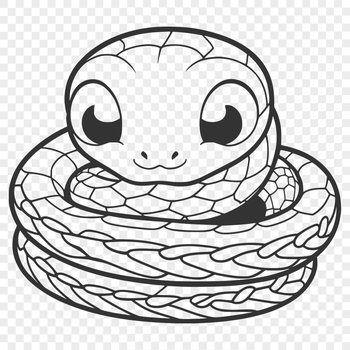 A reptile illustration of a snake in a vector format.