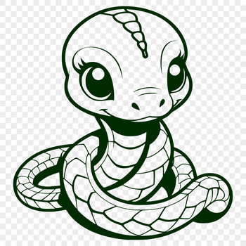 A vector illustration of a snake, suitable for cutting machines like Cricut or laser cutting.