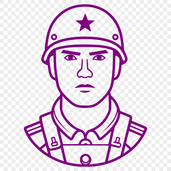 A high-resolution digital illustration of a male soldier in uniform.