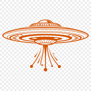 Detailed SVG design of an extraterrestrial spacecraft with metallic textures and smooth lines.