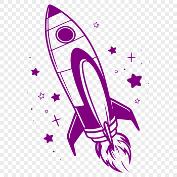 Vector illustration of a spaceship with sleek design elements.