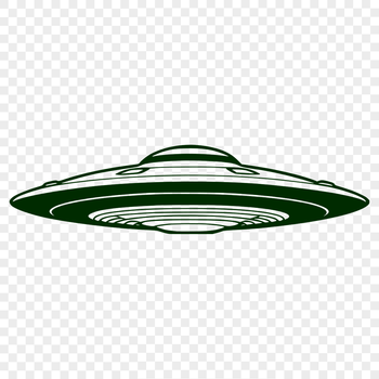 A futuristic spaceship design, suitable for vector art projects in Procreate or Illustrator.