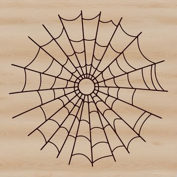 A detailed illustration of a spider's intricate web, created using vector graphics.