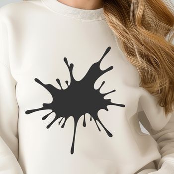 A colorful splat shape designed as vector art for clipart and stencil purposes.