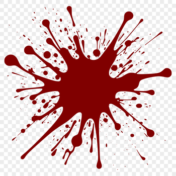 A stylized illustration of a splat in various shapes and sizes, suitable for use as clip art or vector design.
