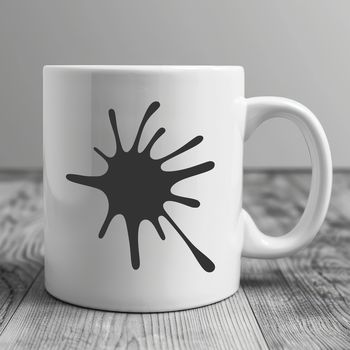 A colorful splat shape with a messy texture.