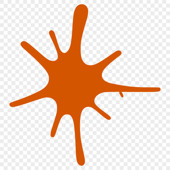 A colorful splat shape made up of irregular shapes and lines, suitable for vector design.