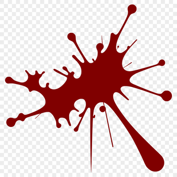 A digital illustration of a splat shape made up of colorful slime.