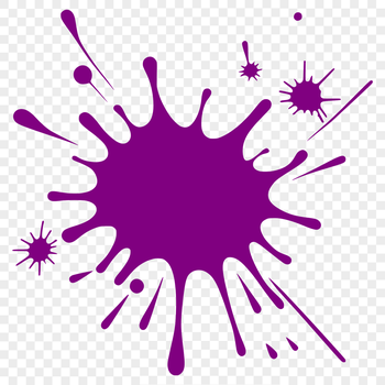 A single-colored shape with irregular outline resembling a splat of colorful slime.