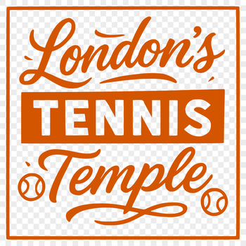 Tennis quote graphic with motivational phrase in clean vector style suitable for commercial or personal use.