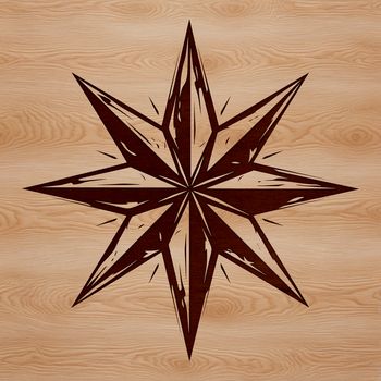 A stylized star symbol used in various designs, suitable for vector graphics and cutting machines like Cricut.