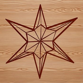 A simple star icon created using vector art for easy editing and customization.