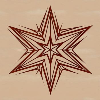 A simple vector star design for Christmas decorations and crafts.