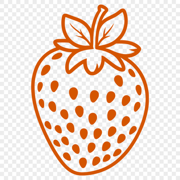 A high-quality vector illustration of a strawberry, suitable for commercial or personal use in various design projects.