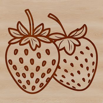 A digital illustration of a strawberry fruit, suitable for various uses including graphic design and craft projects.