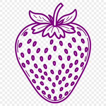 A high-quality digital illustration of a fresh strawberry, suitable for various design purposes.