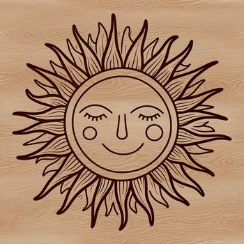 A free-form design of a sun symbol created as a scalable vector graphic (SVG).
