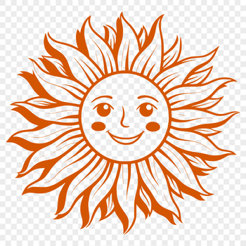 An abstract representation of sunlight in an SVG vector design.