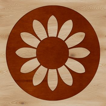 A simple line-drawn sunflower in a floral design style.