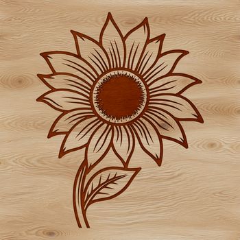 A detailed illustration of a sunflower in full bloom, perfect for gardening and nature enthusiasts.