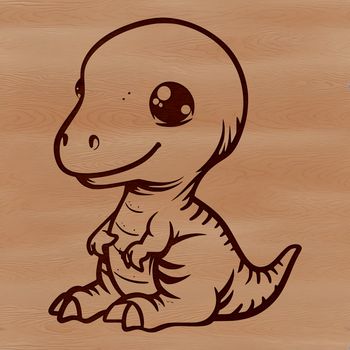 A prehistoric T Rex dinosaur in vector format, suitable for use as clip art.