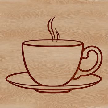 A digital illustration of a teacup in vector format.