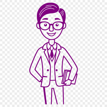 SVG illustration of a professional man representing the education profession.
