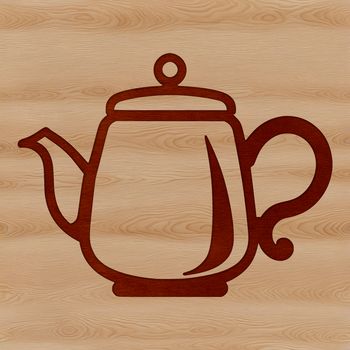 A stylized vector teapot illustration for graphic design projects.