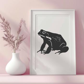 A detailed illustration of a wild toad in a digital format.