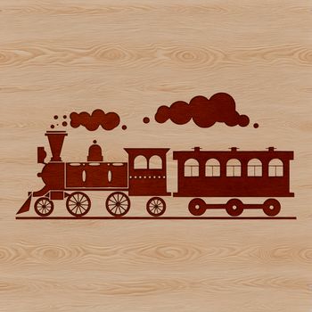 Vector illustration of a train for graphic design projects.