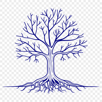Illustrated tree graphic in vector format, suitable for digital design and cutting applications.